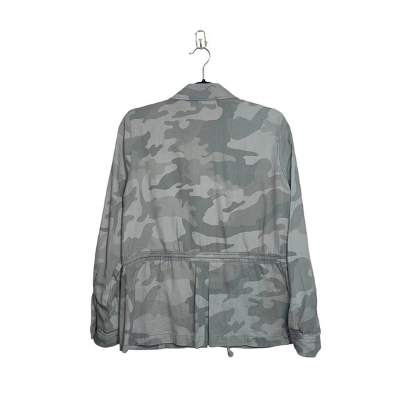 Maurices 100% Cotton Green Camo Cinched Waist Military Jacket Medium Women’s - Picture 6 of 12
